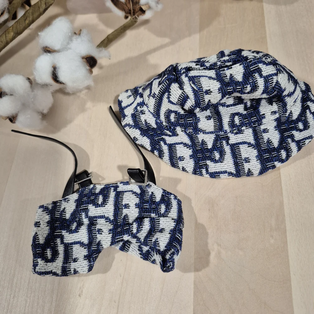 💙🤍NEW💙🤍 ADORABLE!! LABUBU 2PC Set With BUCKET HAT And OVERALLS ONLY
